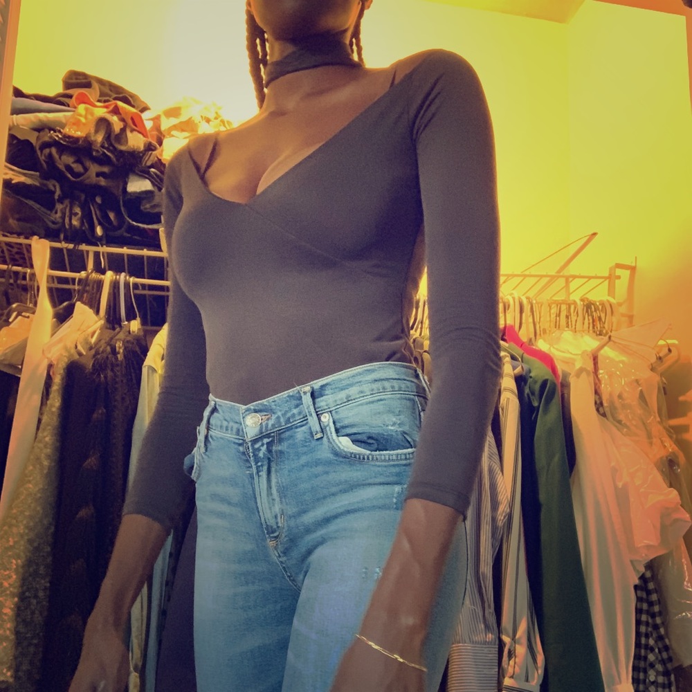 Lover & Friends smoked choker bodysuit